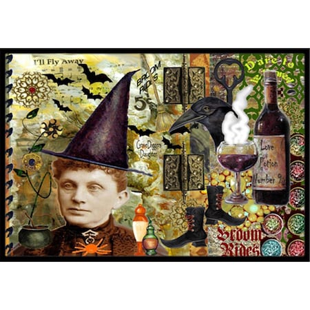 Broom Rides And Spells Halloween Indoor And Outdoor Mat- 18 X 27 In.